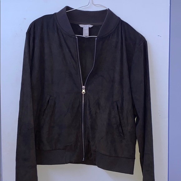 Faux suede bomber jacket - Picture 2 of 3